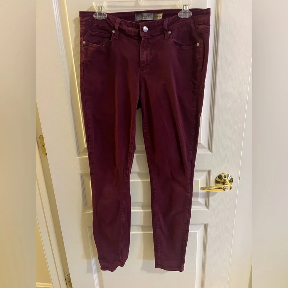 Maroon verdugo jegging - Paige - Size 31 - Picture 1 of 3